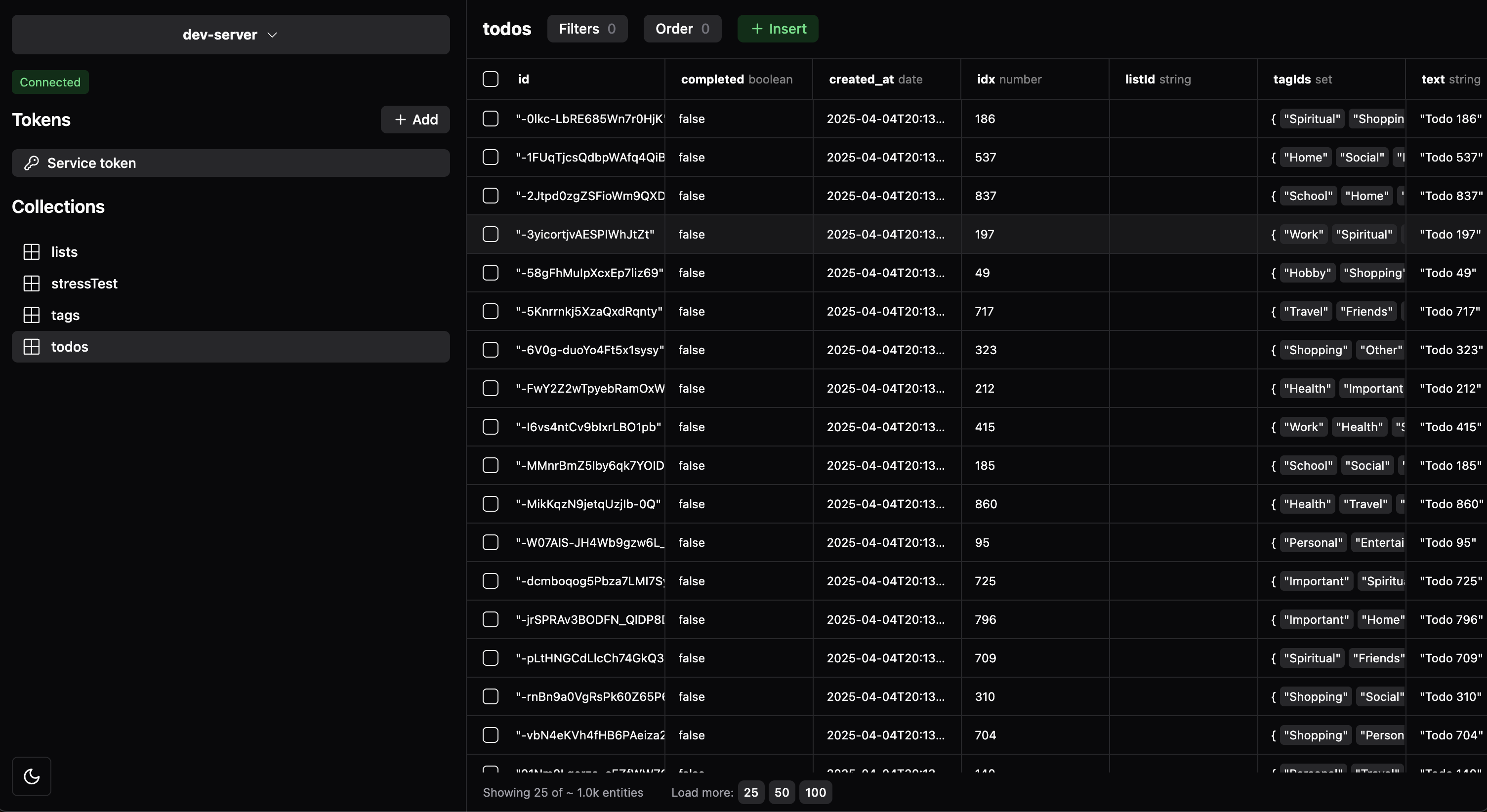 A screenshot of the Triplit console showing the new resizable left panel.
