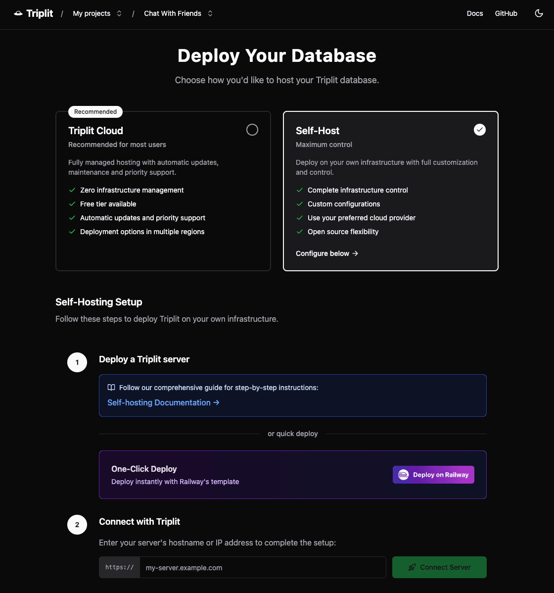 Self hosting instructions